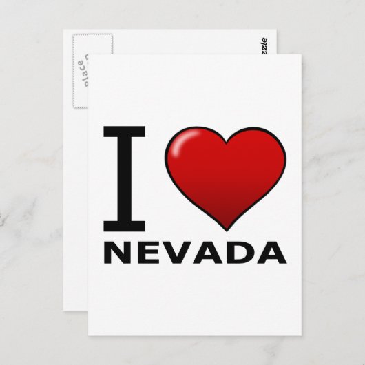 I LIEBE NEVADA POSTKARTE (Vorne/Hinten)