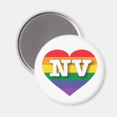 I Liebe Nevada Rainbow Heart Magnet (Vorderseite/Rückseite)