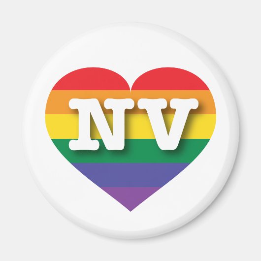 I Liebe Nevada Rainbow Heart Magnet (Vorne)