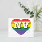 I Liebe Nevada Rainbow Heart Postkarte (Stehend Vorderseite)