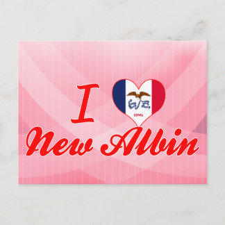 I Liebe New Albin, Iowa Postkarte