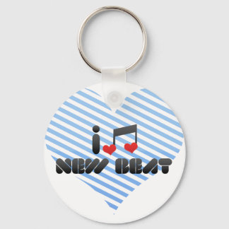 I Liebe New Beat Schlüsselanhänger