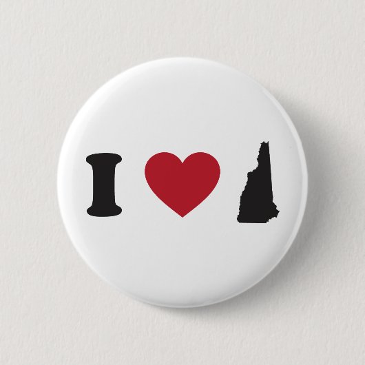 I Liebe New Hampshire Button (Vorderseite)