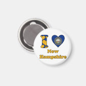 I Liebe New Hampshire Magnet (Vorderseite/Rückseite)