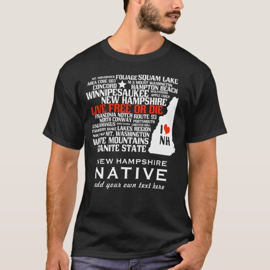 I Liebe New Hampshire T-Shirt (Vorderseite)