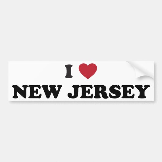 I Liebe New-Jersey Autoaufkleber (Vorne)
