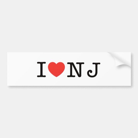 I LIEBE New-Jersey Autoaufkleber (Vorne)