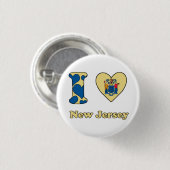 I Liebe New Jersey Button (Vorne & Hinten)
