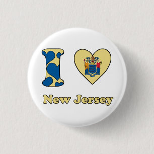 I Liebe New Jersey Button