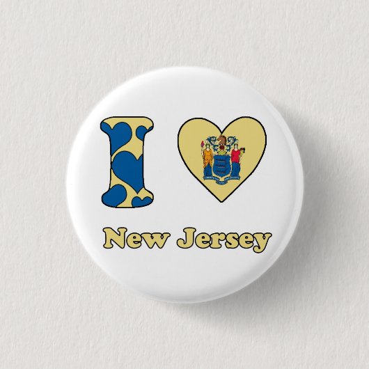 I Liebe New Jersey Button (Vorderseite)
