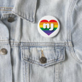 I Liebe New Jersey Gay Pride Rainbow Heart Button (Beispiel)