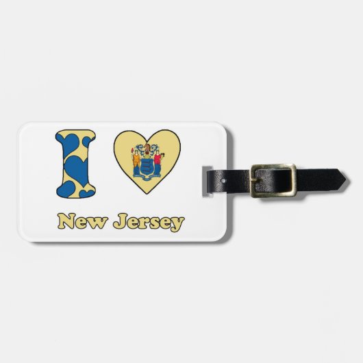 I Liebe New Jersey Gepäckanhänger (Vorderseite horizontal)