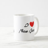 I Liebe New Jersey Heart Typografy Coffee Tasse (VorderseiteRechts)