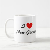 I Liebe New Jersey Heart Typografy Coffee Tasse (Links)