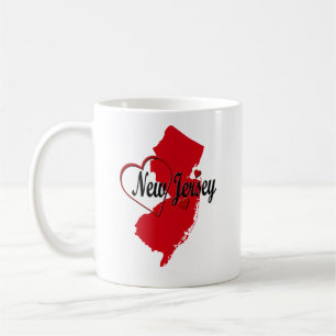 I Liebe New Jersey Hearts Map Kaffeetasse