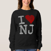 I Liebe New Jersey I Heart NJ Sweatshirt (Vorderseite)