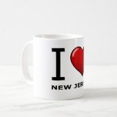 I LIEBE NEW-JERSEY KAFFEETASSE (Vorderseite Links)