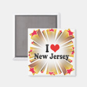 I Liebe New Jersey Magnet (Vorderseite/Rückseite)
