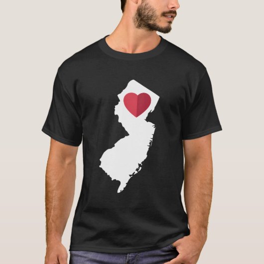 I Liebe New Jersey Nj Niedlicher Staatsstolz Herzg T-Shirt (Vorderseite)