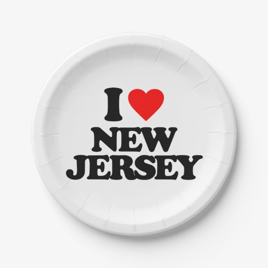 I LIEBE NEW-JERSEY PAPPTELLER (Vorderseite)