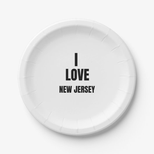 I LIEBE NEW JERSEY PAPPTELLER (Vorderseite)