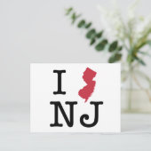 I Liebe New Jersey Postkarte (Stehend Vorderseite)