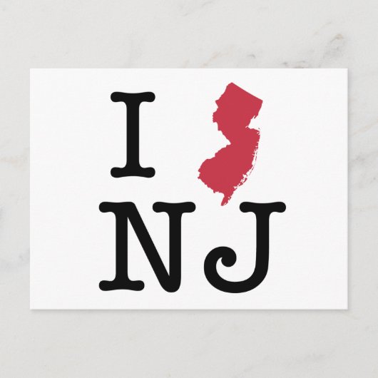 I Liebe New Jersey Postkarte (Vorderseite)