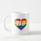 I Liebe New Jersey Rainbow Heart Kaffeetasse (Links)
