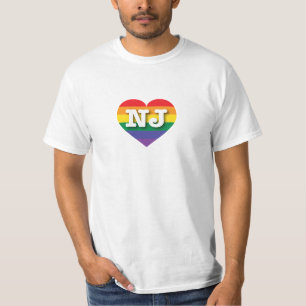 I Liebe New Jersey Rainbow Heart T-Shirt
