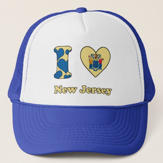I Liebe New Jersey Truckerkappe (Vorderseite)