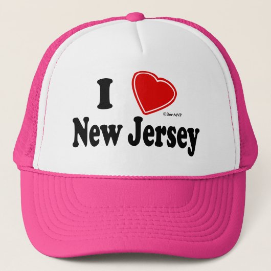I Liebe New-Jersey Truckerkappe (Vorderseite)