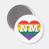 I Liebe New Mexico Gay Pride Rainbow Heart Magnet (Vorderseite/Rückseite)