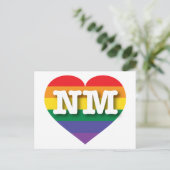 I Liebe New Mexico Regenbogenherz Postkarte (Stehend Vorderseite)