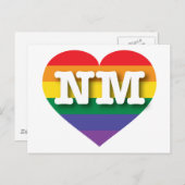 I Liebe New Mexico Regenbogenherz Postkarte (Vorne/Hinten)