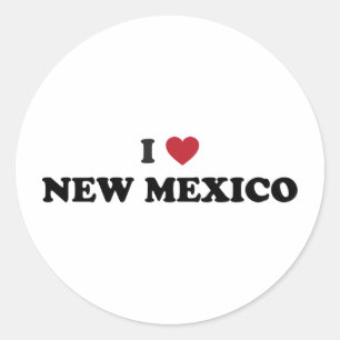 I Liebe New Mexico Runder Aufkleber
