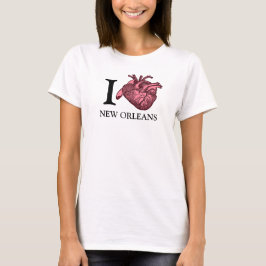 I Liebe New Orleans anatomisch richtige Herzschlag T-Shirt