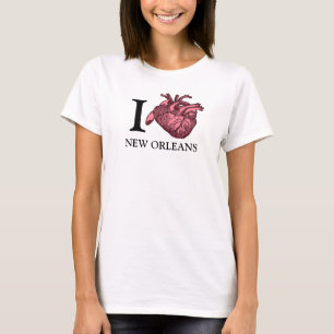 I Liebe New Orleans anatomisch richtige Herzschlag T-Shirt