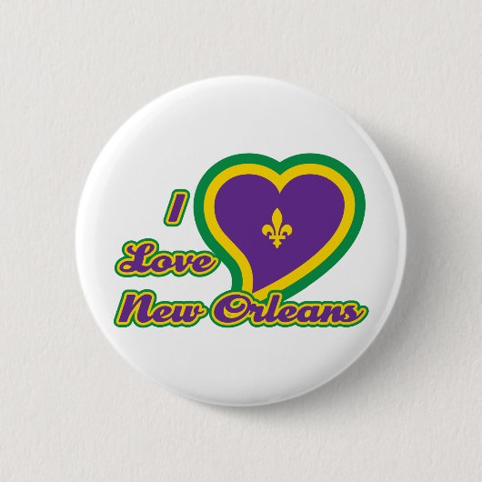 I Liebe New Orleans Button (Vorderseite)