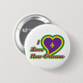 I Liebe New Orleans Button (Vorne & Hinten)