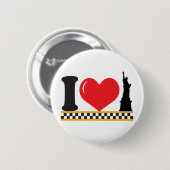 I Liebe New York Button (Vorne & Hinten)