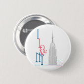 I Liebe New York Button (Vorne & Hinten)