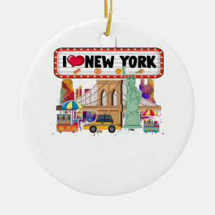 I Liebe New York City NY Icons Souvenir Statue of  Keramik Ornament