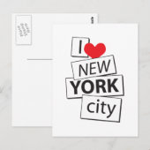 I Liebe New York City Postkarte (Vorne/Hinten)
