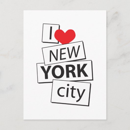 I Liebe New York City Postkarte (Vorderseite)