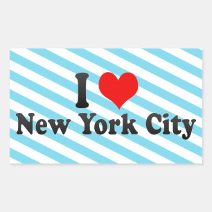 I Liebe New York City, Vereinigte Staaten Rechteckiger Aufkleber