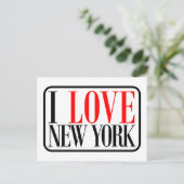 I Liebe New York Design Postkarte (Stehend Vorderseite)