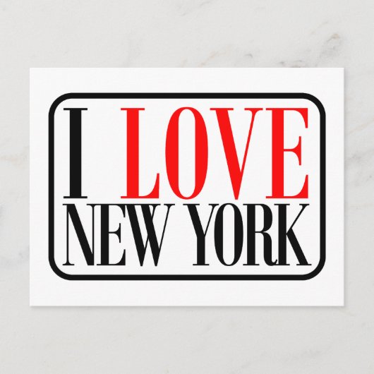 I Liebe New York Design Postkarte (Vorderseite)