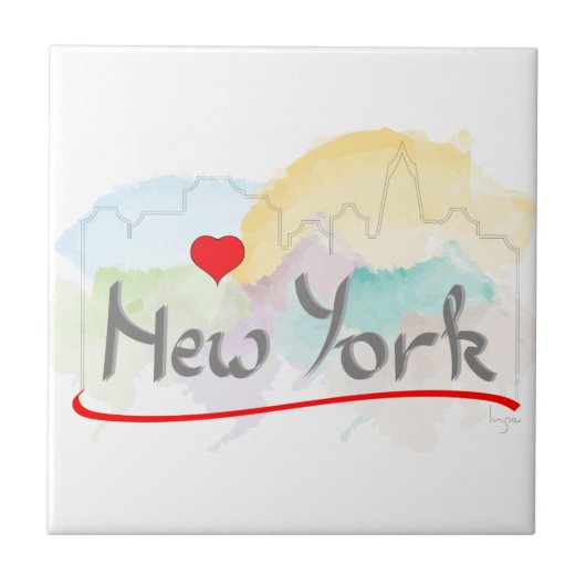 I Liebe New York Fliese (Vorderseite)