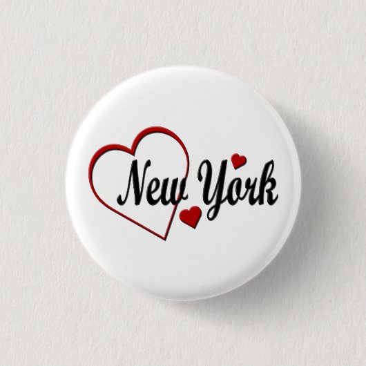 I Liebe New York Hearts Button (Vorderseite)