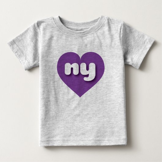 I Liebe New York Lila Heart Baby T-shirt (Vorderseite)